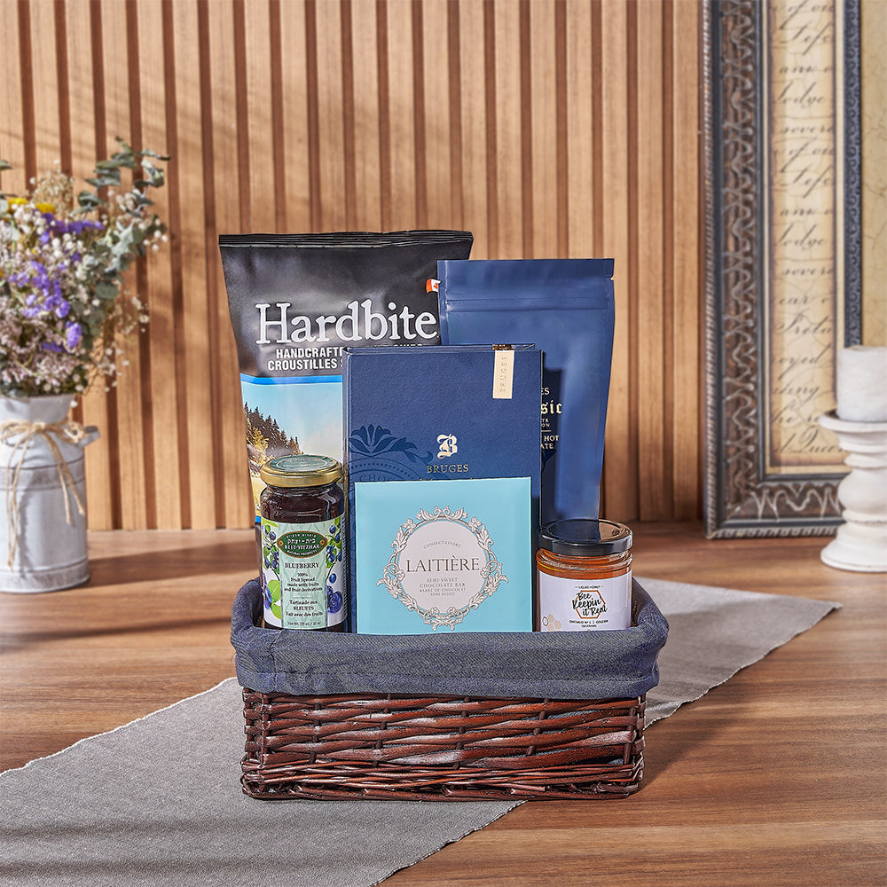 The Hanukkah Kosher Wine & Pasta Basket from New York Baskets is a stunning gift - New York Delivery