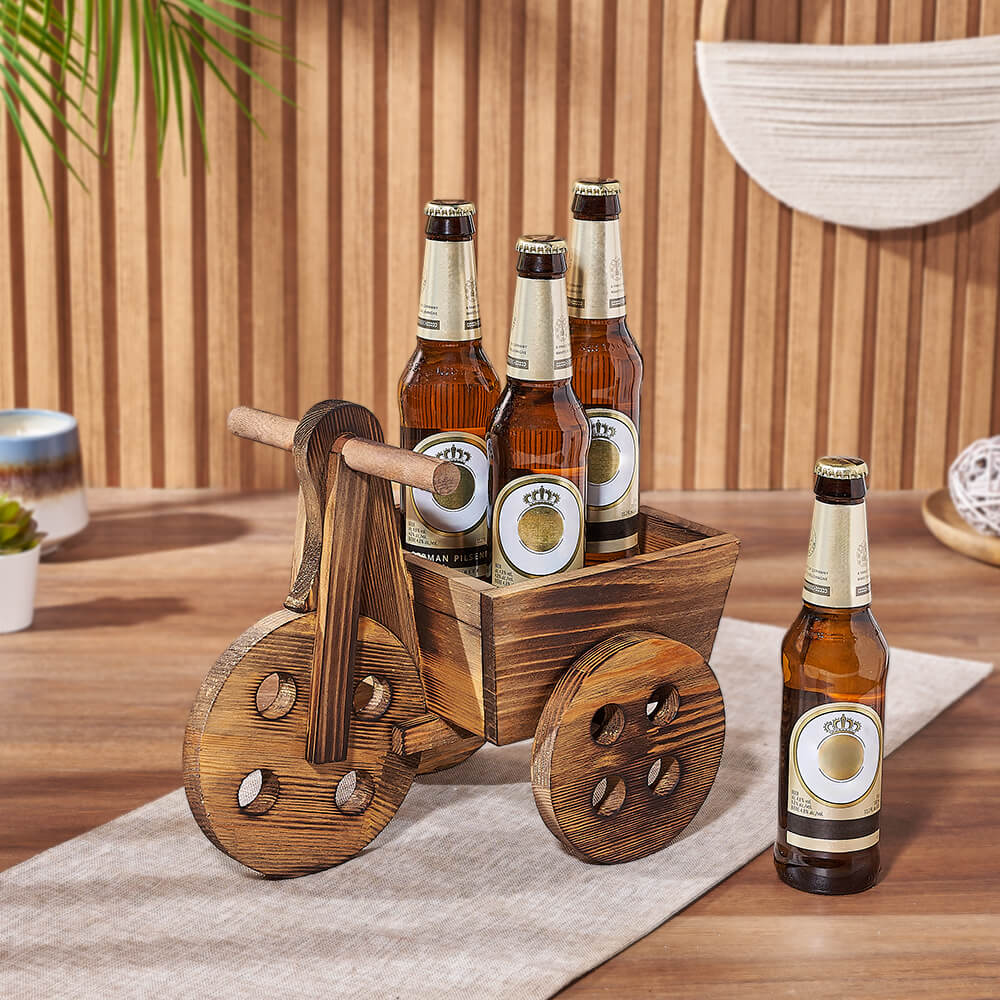 Classic European Pilsner Beer Basket – how the gift is presented