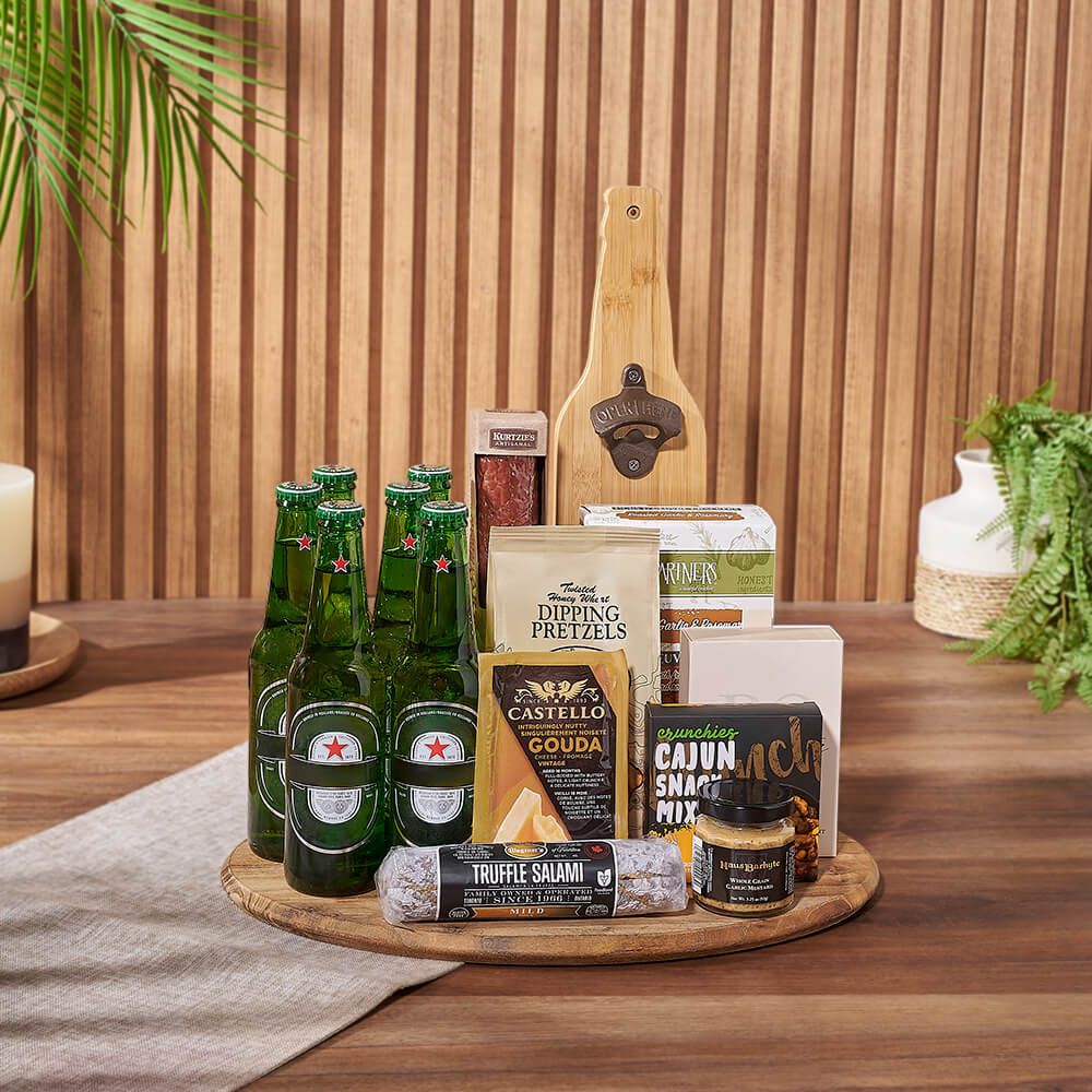 Beer & Cheese Lover's Basket, beer gift, beer, charcuterie gift, charcuterie, New York City delivery