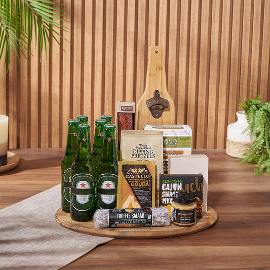 Beer & Cheese Lover's Basket, beer gift, beer, charcuterie gift, charcuterie, New York City delivery