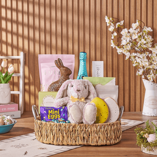 Bubbly Bunny Gift Set, sparkling wine gift, sparkling wine, champagne gift, champagne, chocolate gift, chocolate, easter gift, easter, New York City delivery