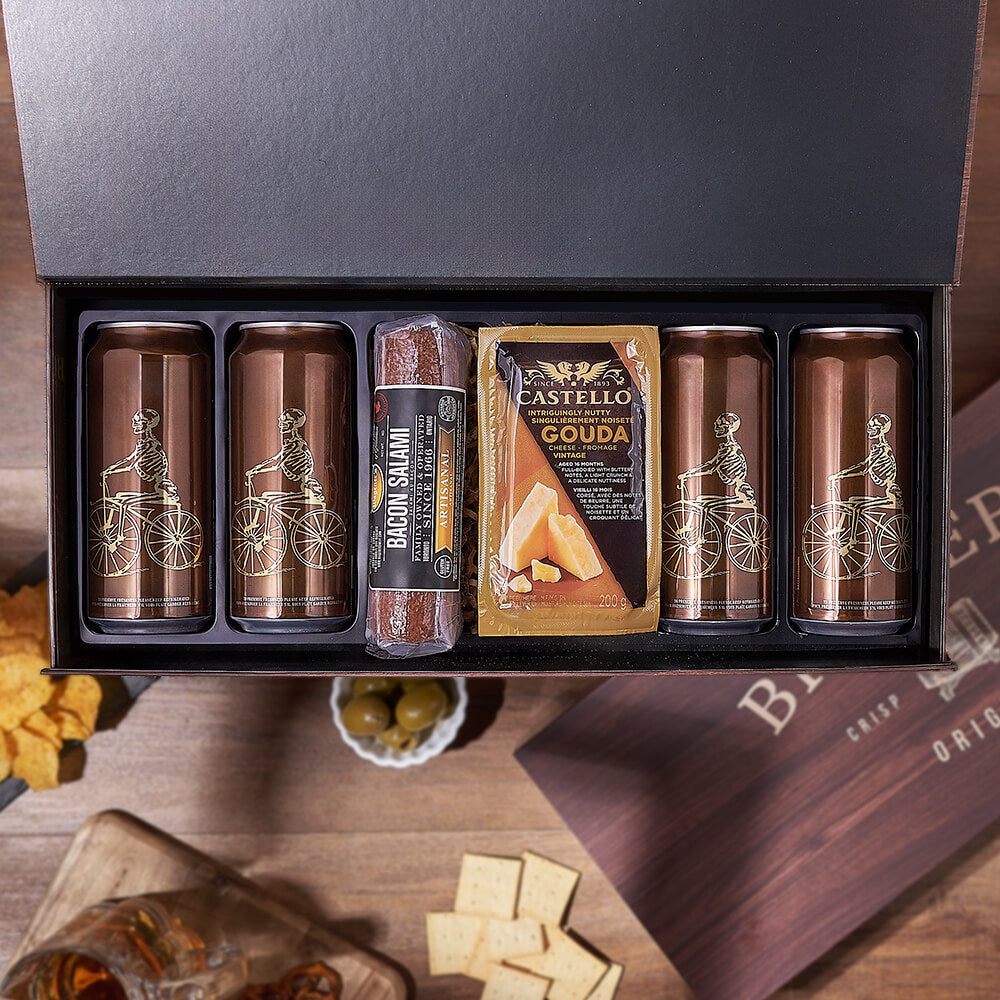 Craft Beer and Salami Gift Box – how the gift is presented