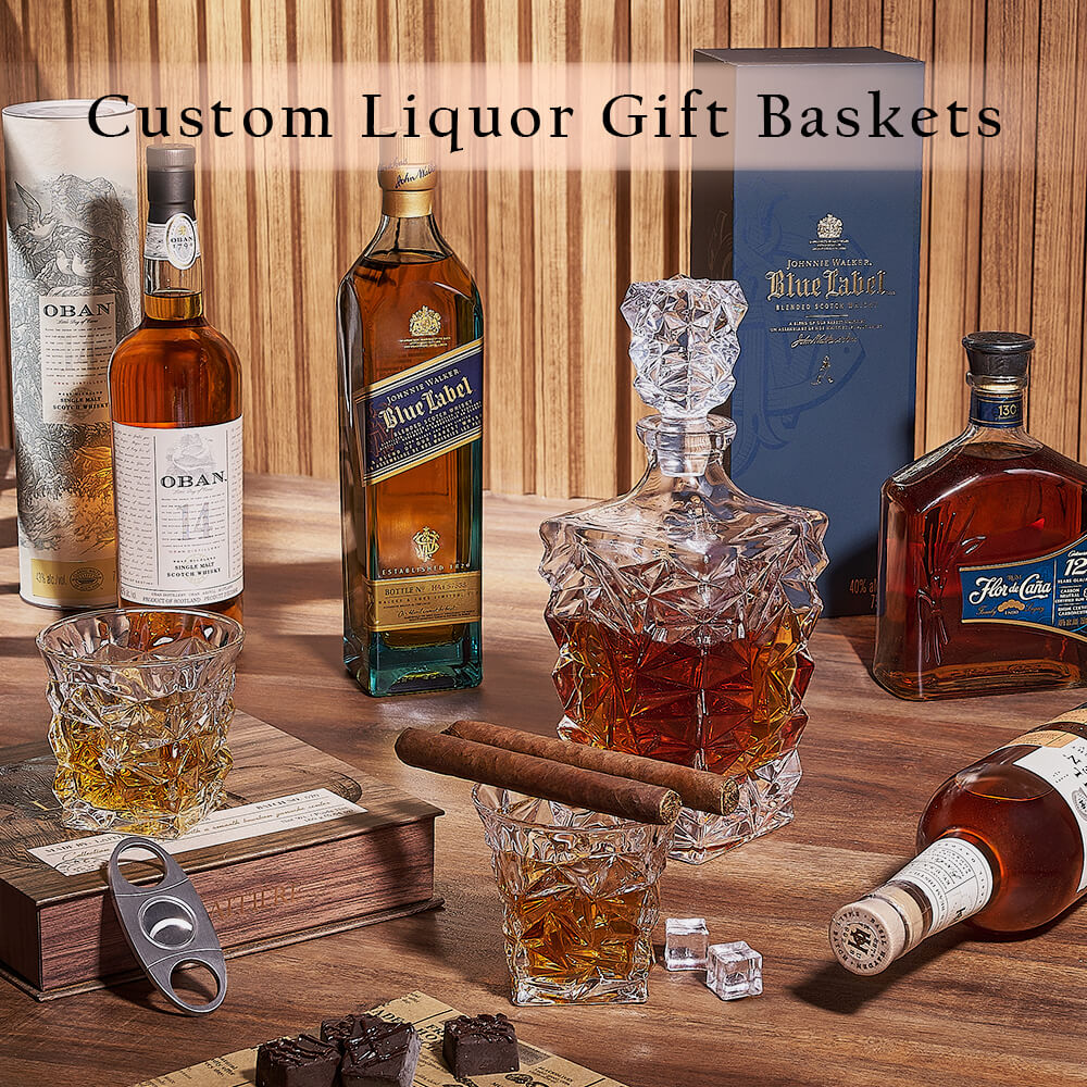 Custom Liquor Gift Baskets from New York City Baskets - New York City Delivery