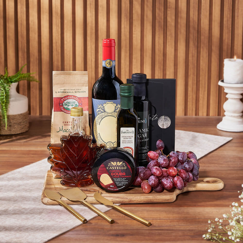 Chipotle Gouda and Wine Set – how the gift is presented