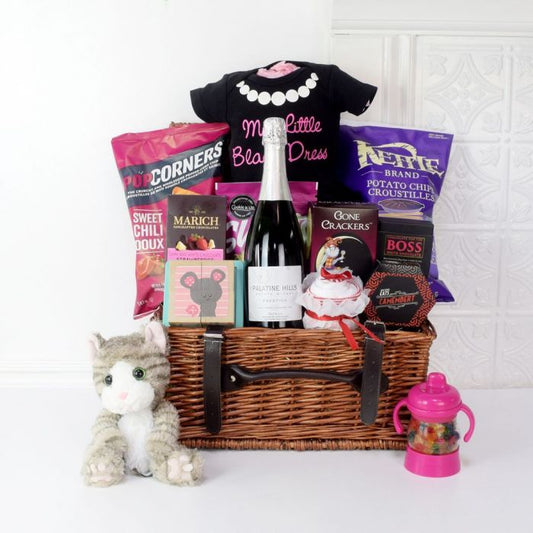 I Am Born Gift Basket With Champagne from New York City Baskets - New York City Delivery