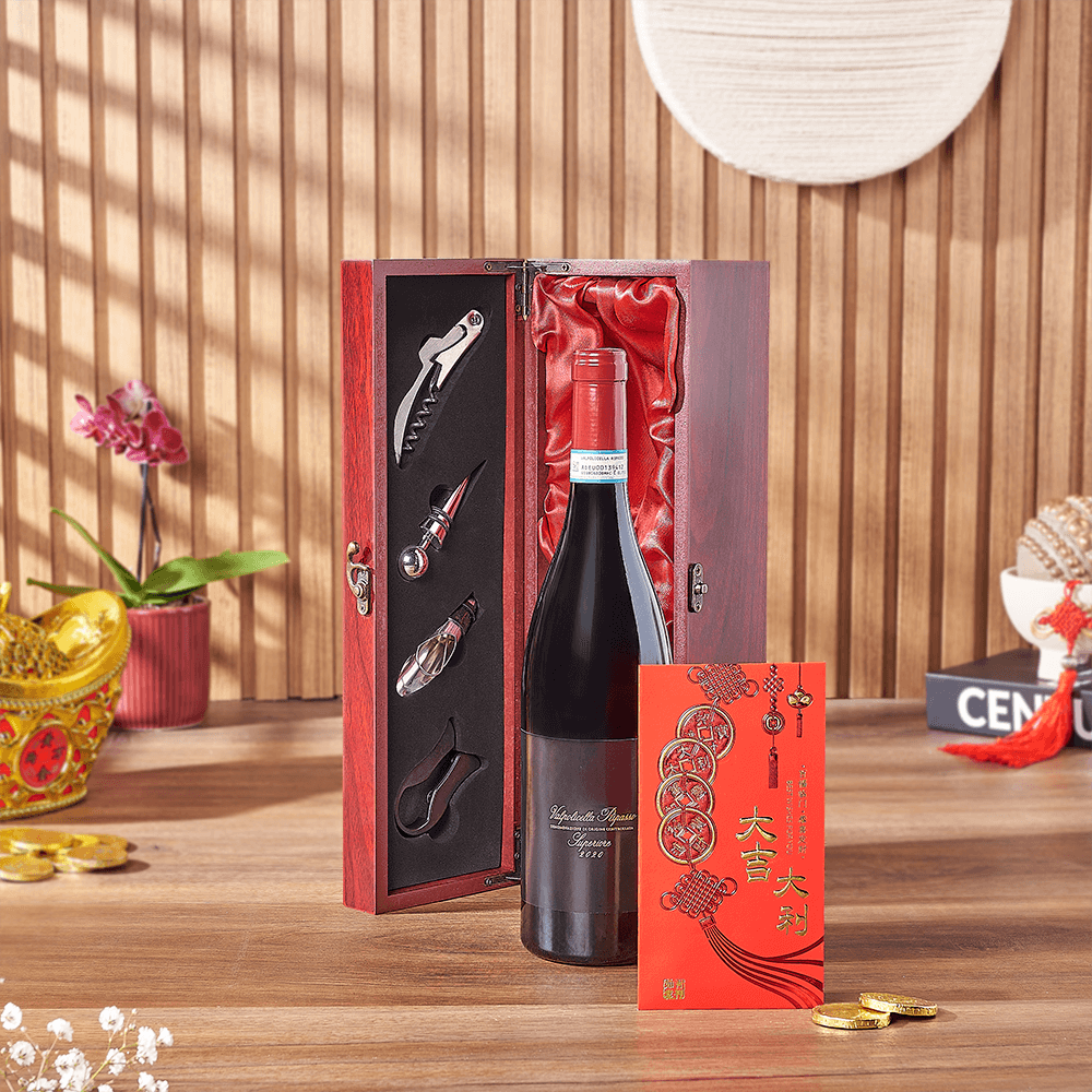 Lunar New Year Wine Gift Box, wine gift, wine, lunar new year gift, lunar new year, chinese new year gift, chinese new year, New York City delivery