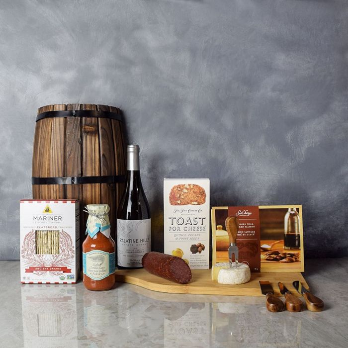 Meat, Cheese & Crackers Wine Gift Basket from New York City Baskets - New York City Delivery