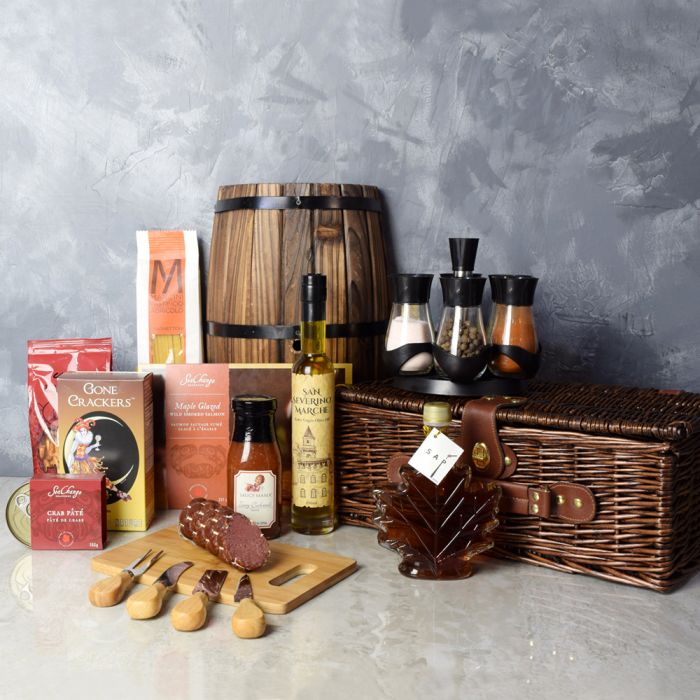 Crab Pate and Salami Gift Set – how the gift is presented
