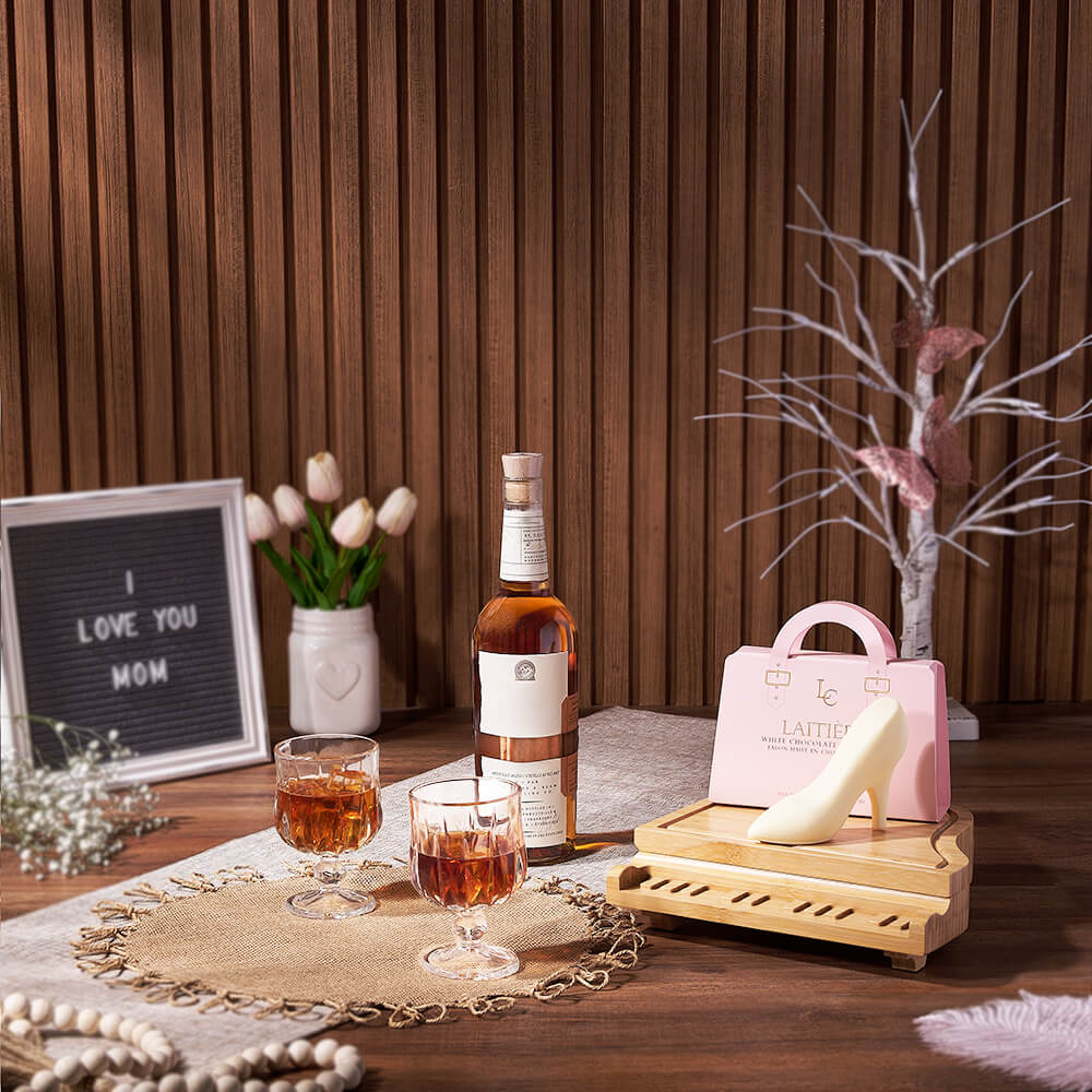 Mother's Day Swansea Liquor & Chocolate Basket from New York City Baskets - Liquor Gift Basket - New York City Delivery