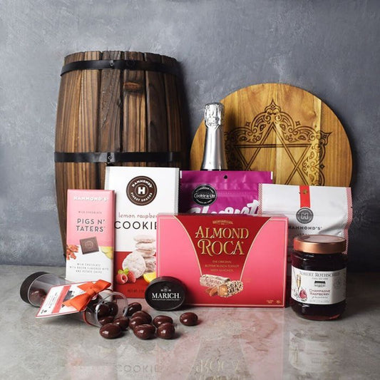 Prestigious Rosh Hashanah Chocolate Gift Set from New York City Baskets - Champagne Gift Basket - New York City Delivery