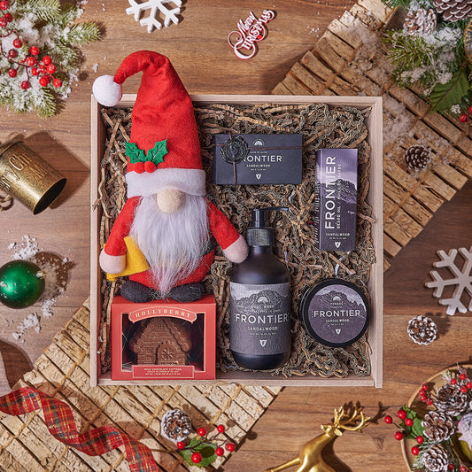 Santa’s Spa Gift Crate For Men, Christmas gift, Christmas, spa gift, spa, chocolate gift, chocolate, New York City delivery