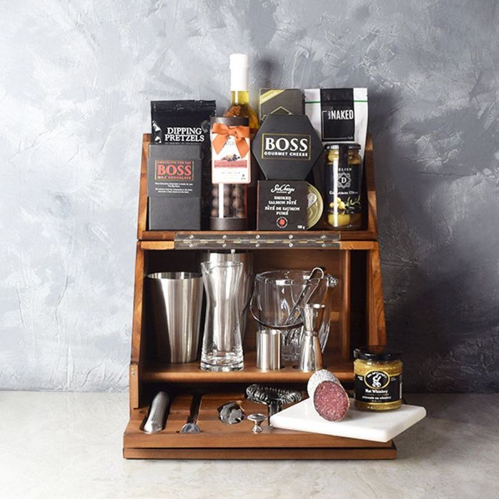 Elevate any special occasion with the Tabletop Bar Gift Set, New York City delivery