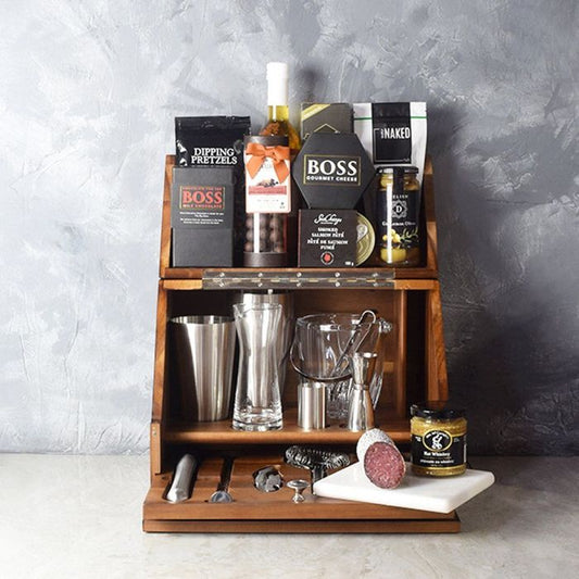 Elevate any special occasion with the Tabletop Bar Gift Set, New York City delivery