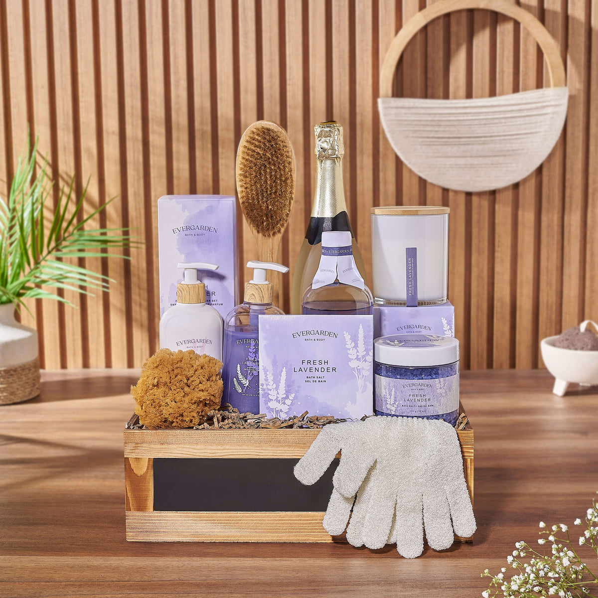 Revel in a refreshing spa experience with the Tranquil Lavender Spa Crate from New York City Baskets - New York City delivery