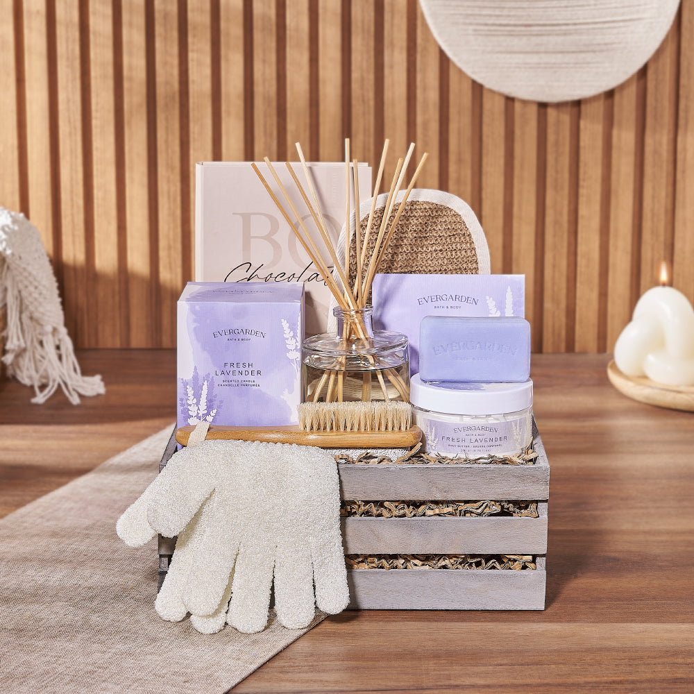 The Lavender Spa Comfort Collection - Spa gift basket - New York City delivery