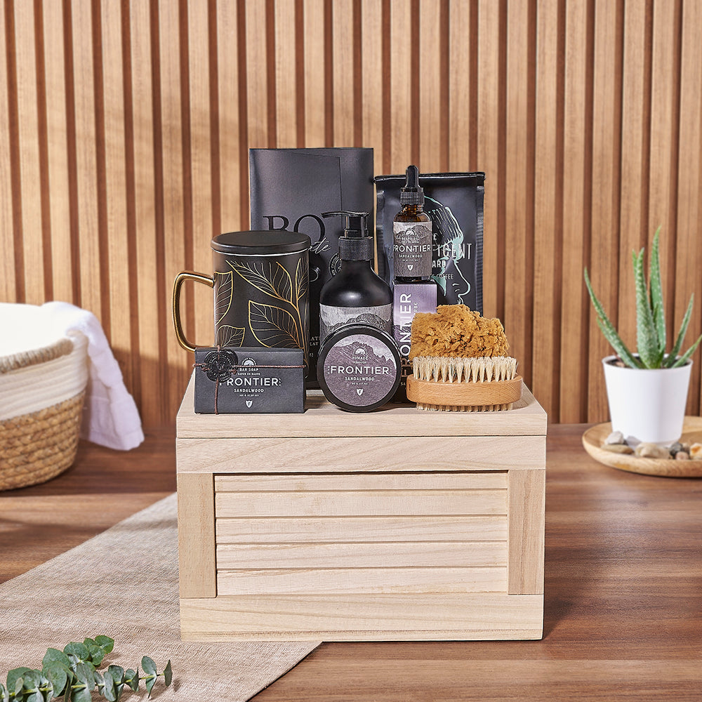 Sandalwood Grooming Gift Crate- Spa Gift Basket - New York City Delivery