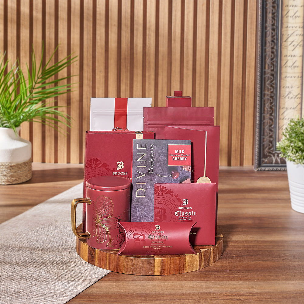 Crimson Indulgence Chocolate Gift Set,
New York City Basket- New York City Delivery