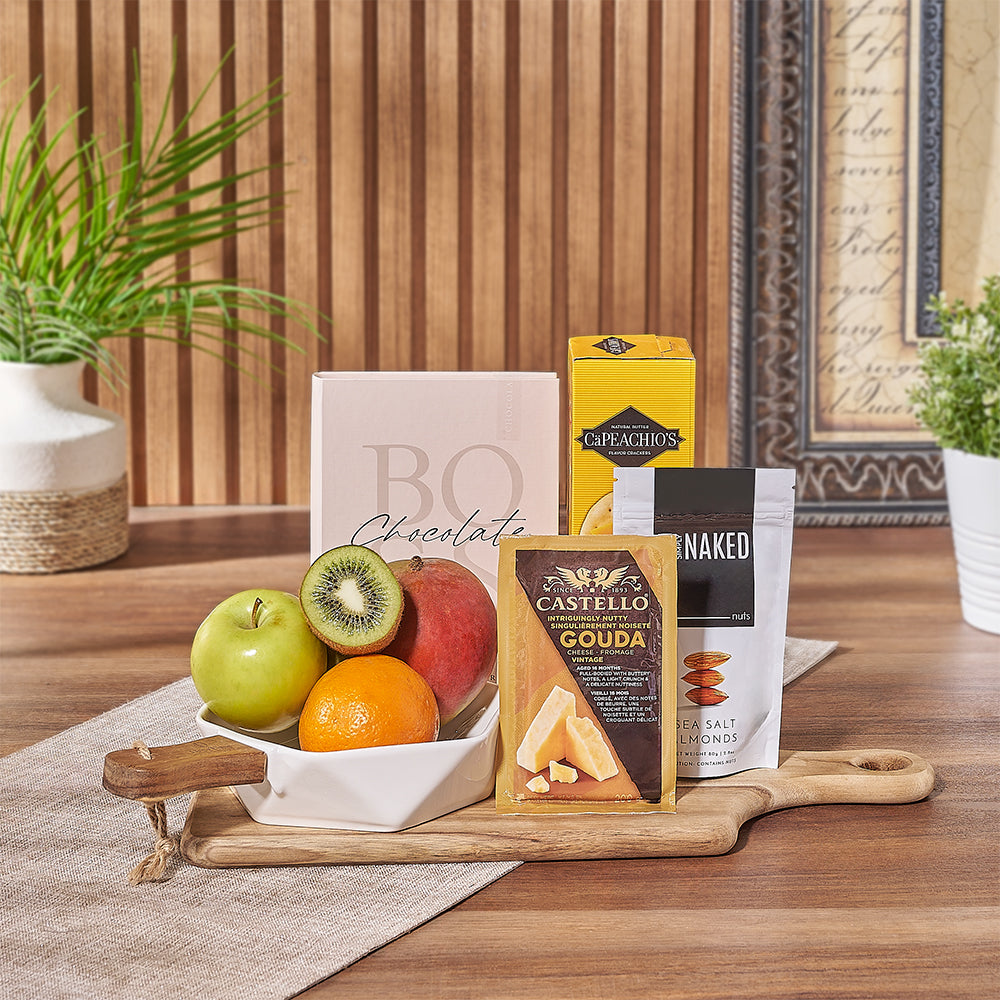 The Fresh Orchard & Treats Gift Basket makes any occasion into a refreshing event, New York City delivery