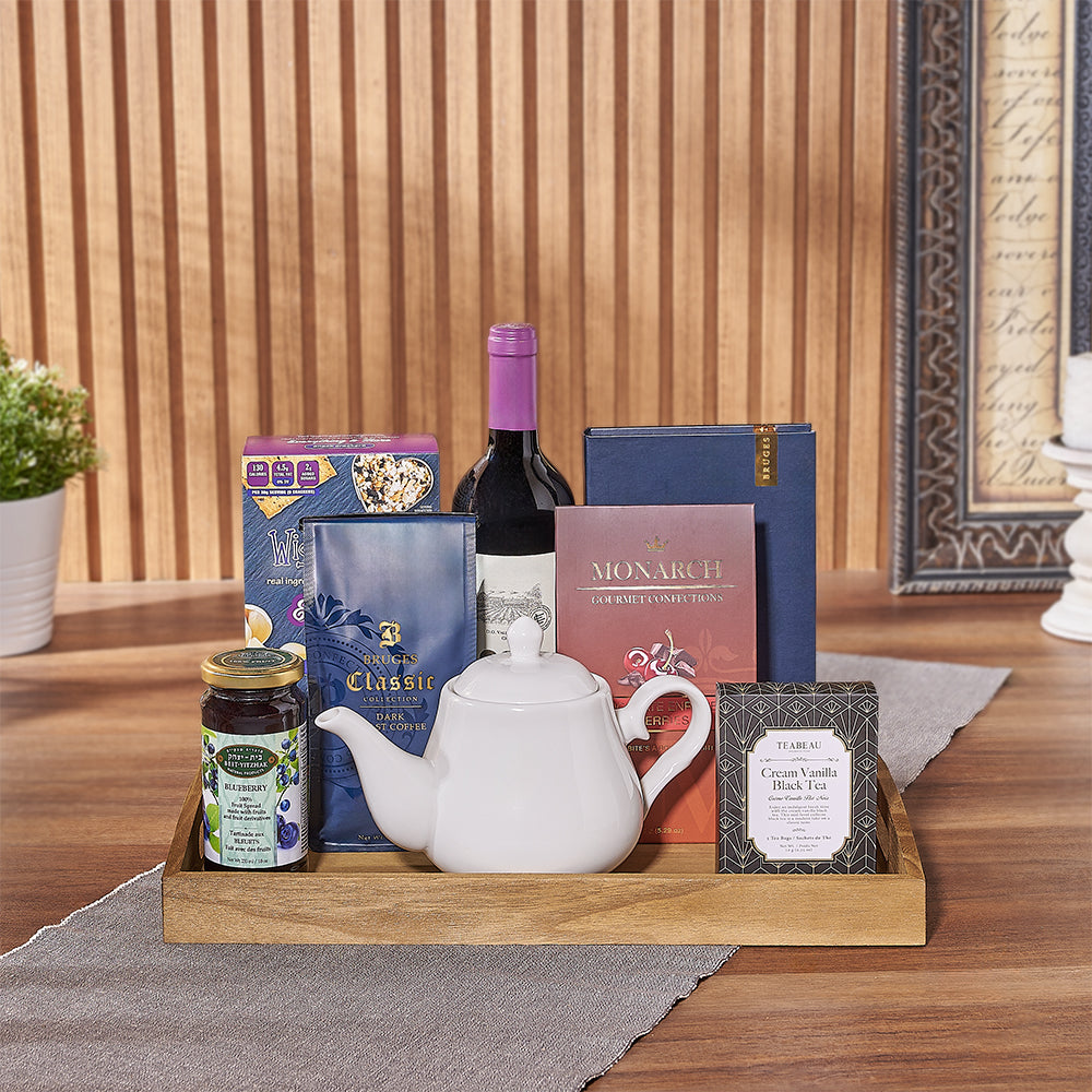 Kosher Wine Rosh Hashanah Gift Basket – how the gift is presented