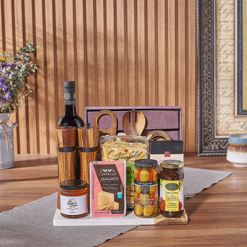 The Hanukkah Kosher Wine & Pasta Basket from New York City Baskets - New York City Delivery 