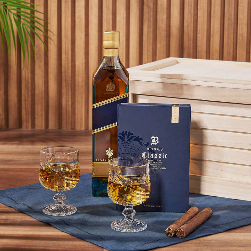 The Whiskey Club Gift Set, liquor gift, liquor, chocolate gift, chocolate, New York City delivery