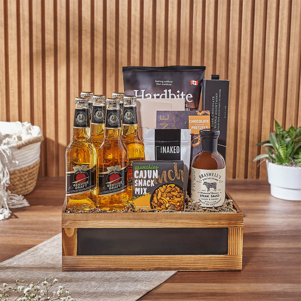 Beer & Total Snacking Crate, beer gift, beer, gourmet gift, gourmet, chocolate gift, chocolate, New York City delivery