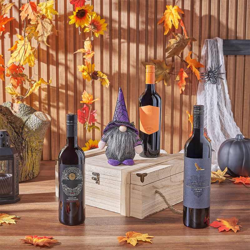 Bewitching Wine Trio Gift, wine gift, wine, halloween gift, halloween, New York delivery