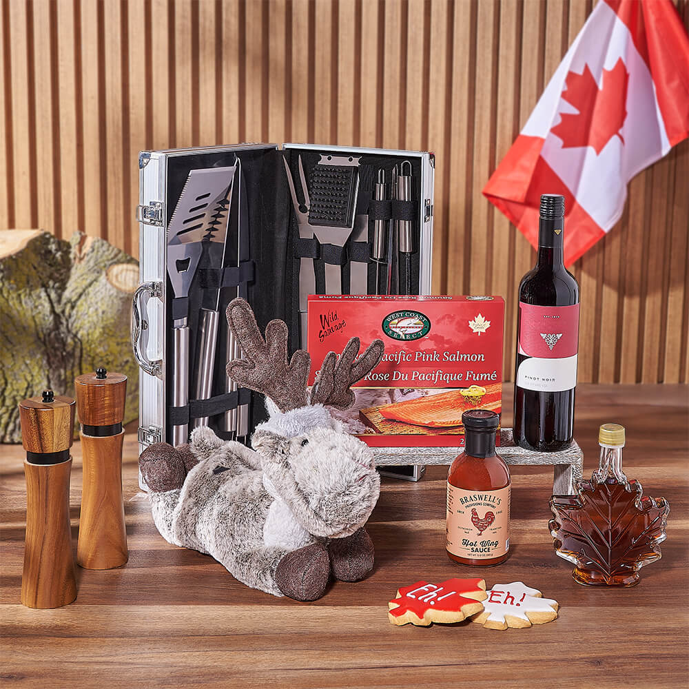 Canada Day Wine & Grilling Gift, wine gift, wine, grill gift, grill, canada day gift, canada day, New York City delivery