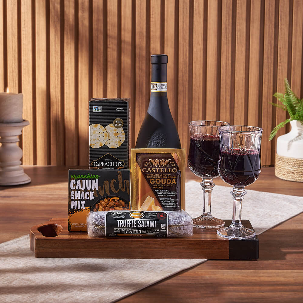 The Noble Wine & Charcuterie Gift Board, wine gift, wine, cheese gift, cheese, charcuterie gift, charcuterie, New York City delivery