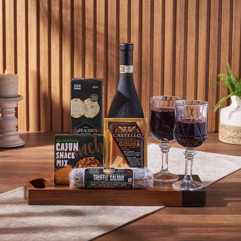 The Noble Wine & Charcuterie Gift Board, wine gift, wine, cheese gift, cheese, charcuterie gift, charcuterie, New York City delivery