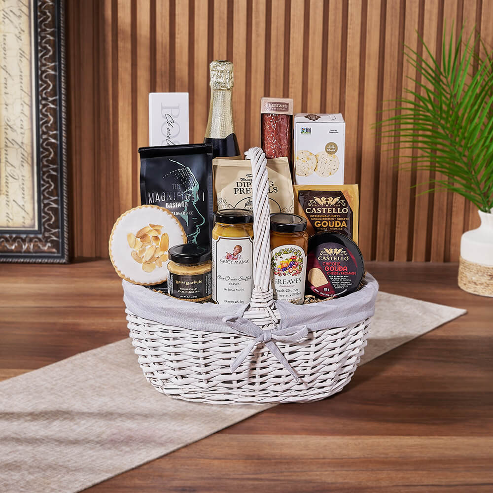 Cheese, Chutney &amp; Champagne Gift Set, champagne gift, champagne, sparkling wine gift, sparkling wine, charcuterie gift, charcuterie, New York City delivery