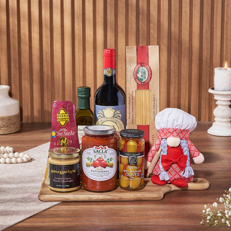 Chef’s Choice Pasta & Wine Gift Board, wine gift, wine, pasta gift, pasta, gourmet gift, gourmet, New York City delivery