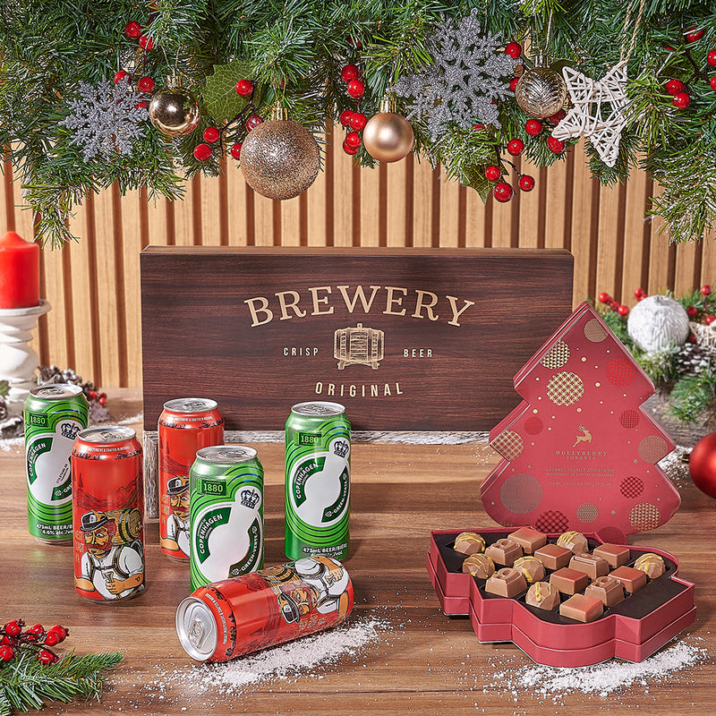 Christmas Brews & Chocolate Delights Gift Set, christmas gift, christmas, beer gift, beer, craft beer gift, craft beer, New York delivery