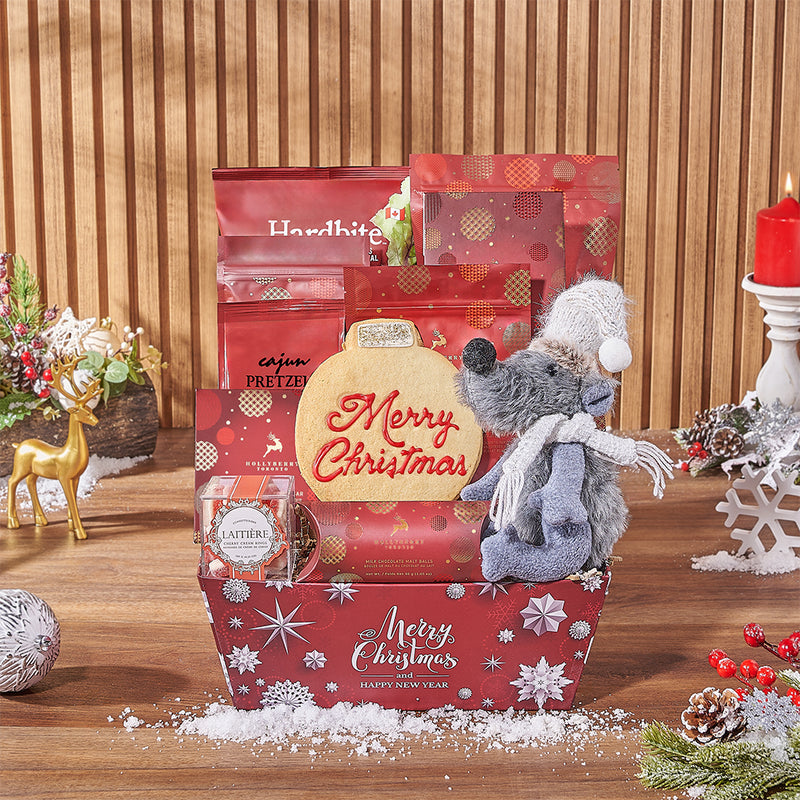 Jolly Christmas Treats & Delights Gift Basket, christmas gift, christmas, chocolate gift, chocolate, holiday gift, holiday, New York delivery