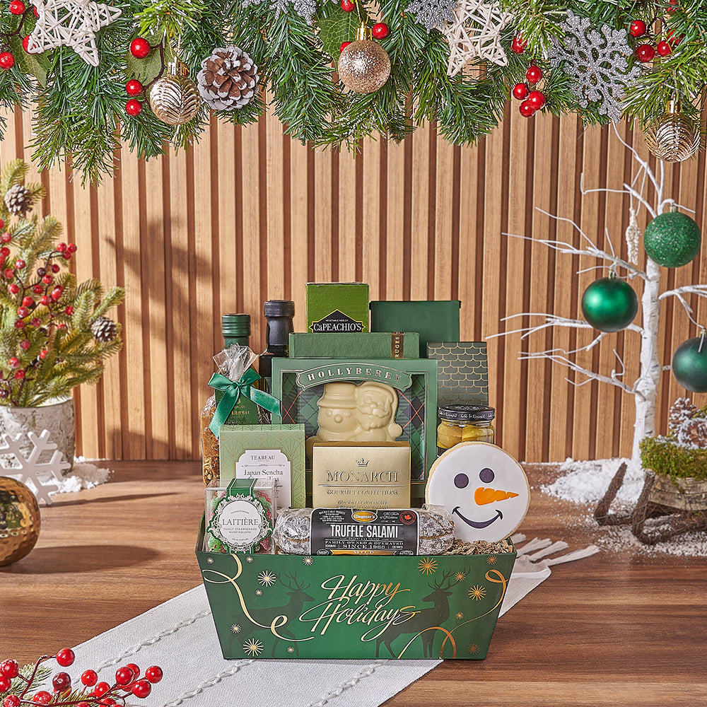 Christmas Confectionery Delights Gift Basket, christmas gift, christmas, chocolate gift, chocolate, cookie gift, cookie, New York City delivery
