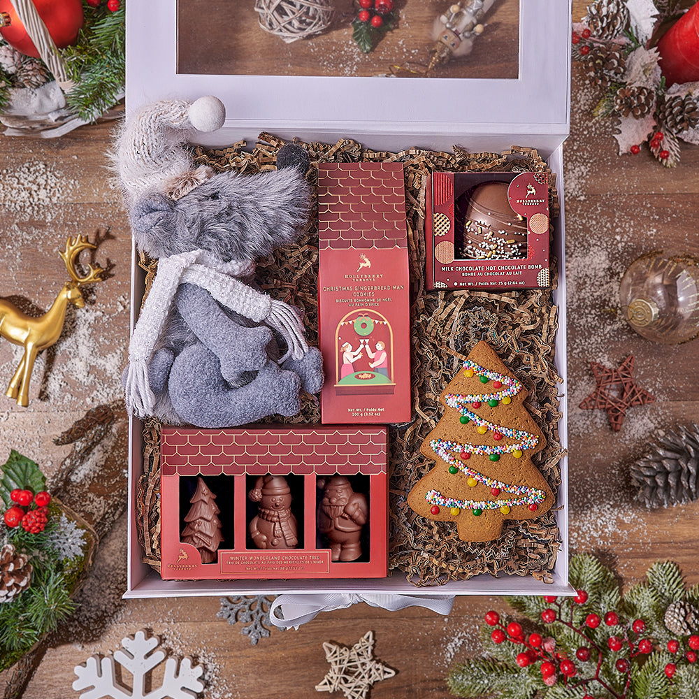 Christmas Wonderland Chocolate &amp; Treats Gift Box, christmas gift, christmas, chocolate gift, chocolate, cookie gift, cookie, New York delivery