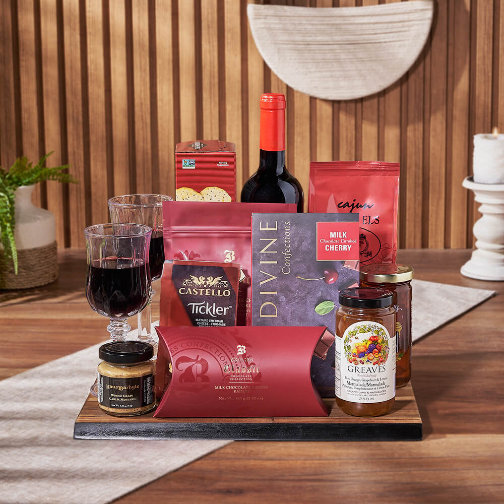The Vineyard Tasting Board, wine gift, wine, chocolate gift, chocolate, snack gift, snack, New York City  delivery