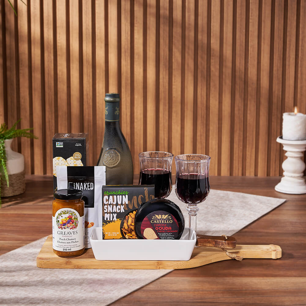 The Perfect Wine Night Gourmet Gift, wine gift, wine, snack gift, snack, New York City delivery