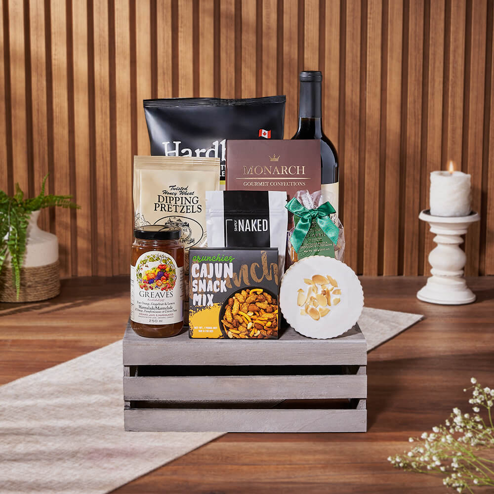 Divine Snack &amp; Wine Gift Set, wine gift, wine, snack gift, snack, New York City delivery