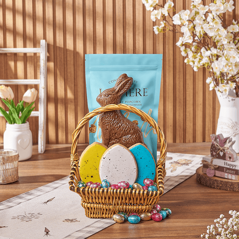 Easter Chocolate Gift Basket, easter gift, easter, cookie gift, cookie, chocolate gift, chocolate, New York City delivery