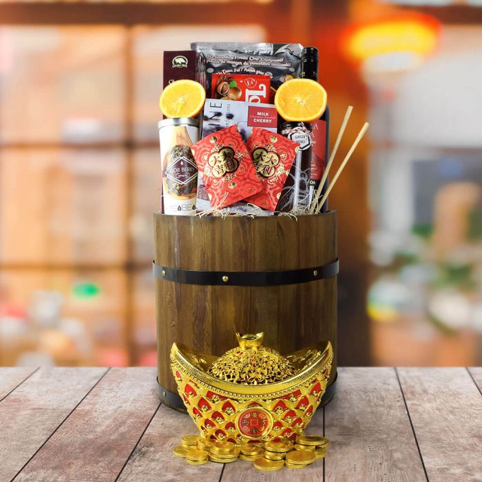 Everlasting Fortune &amp; Festive Wishes Gift Basket from New York City Baskets - New York City Delivery