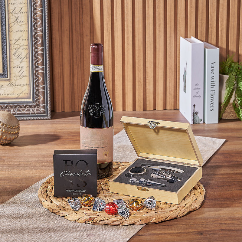 Exceptional Wine & Accessory Gift Set, wine gift, wine, chocolate gift, chocolate, New York delivery