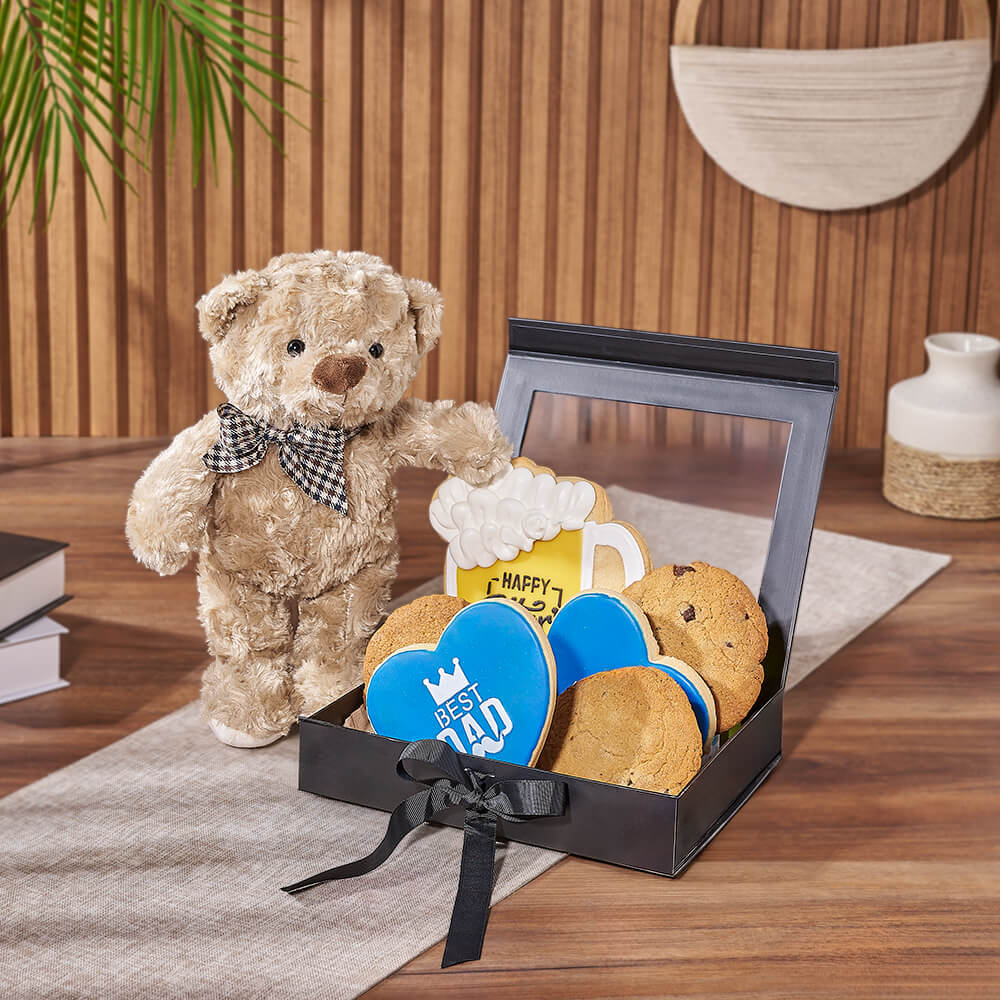 Father’s Day Bear & Cookie Treats Gift Set, fathers day gift, fathers day, cookie gift, cookie, New York City delivery