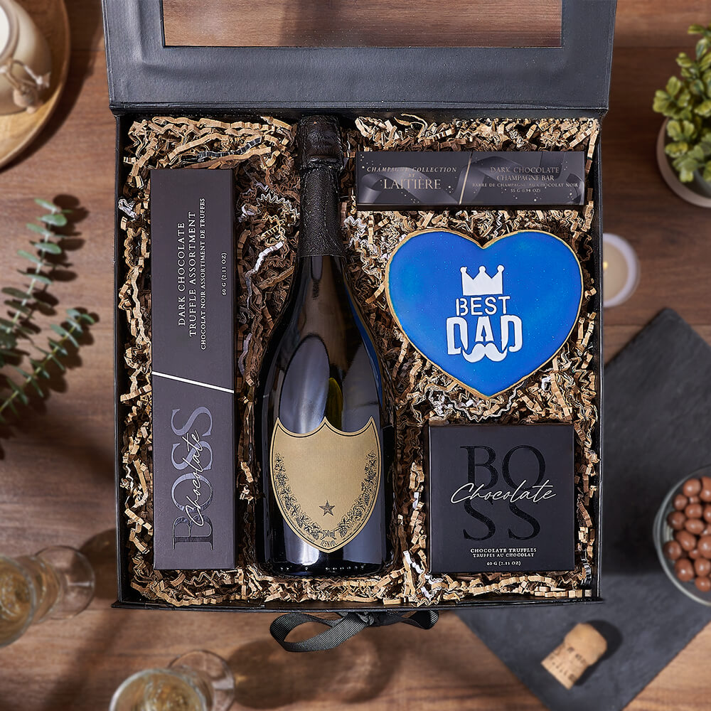 Father’s Day Champagne & Chocolate Reverie Gift Set, sparkling wine gift, sparkling wine, champagne gift, champagne, fathers day gift, fathers day, New York City delivery