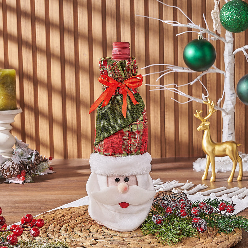 Santa’s Christmas Wine Gift Bag from New York City Baskets - Wine Gift Set - New York City Delivery