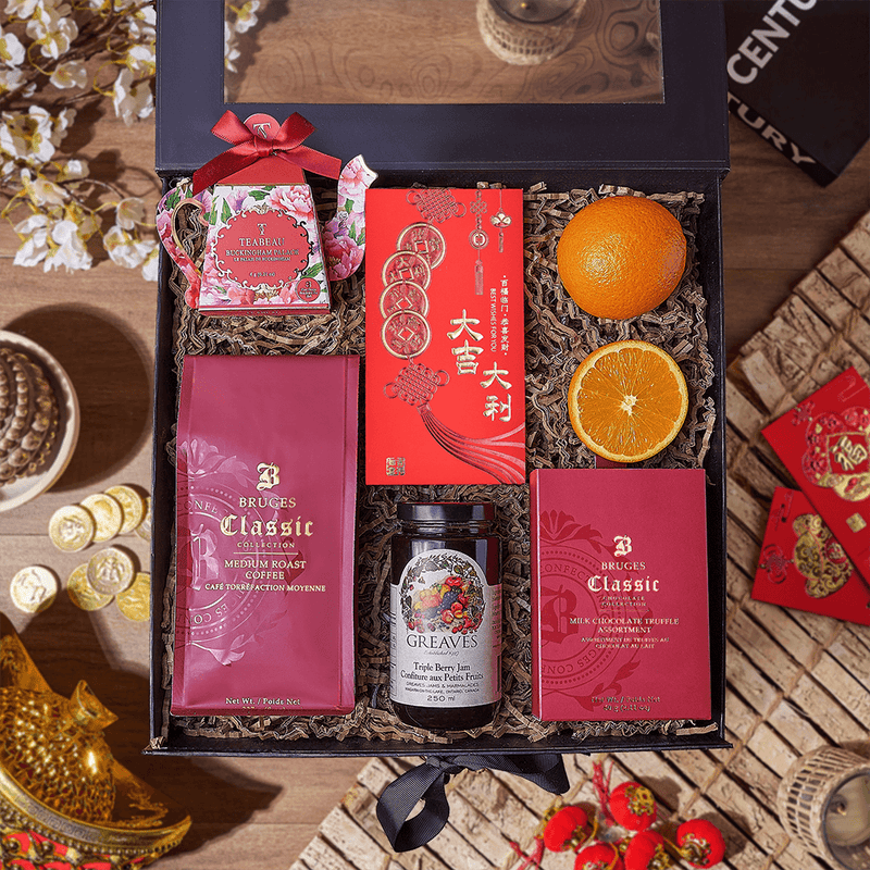 Flavours of Fortune Lunar New Year Gift Box, tea gift, tea, Chinese new year gift, Chinese new year, lunar new year gift, lunar new year, New York City delivery
