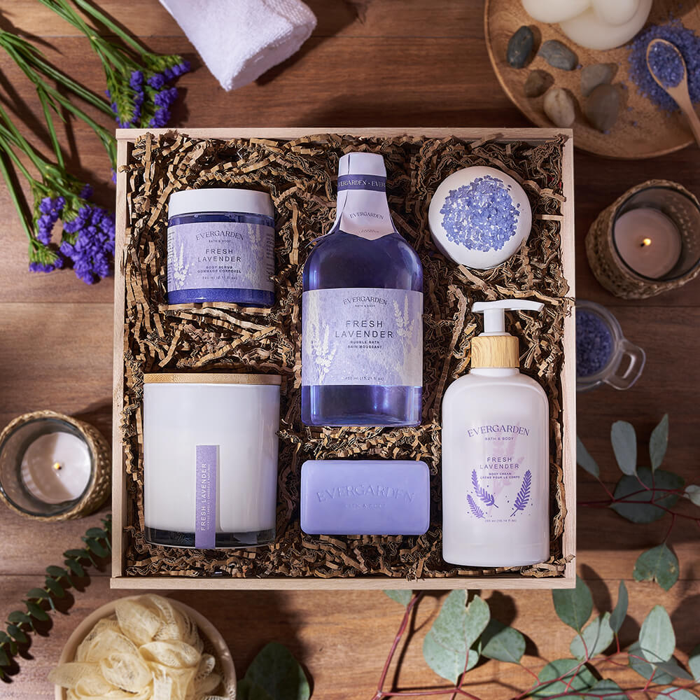 Fresh Lavender Spa Gift Crate, spa gift, spa, bath & body gift, bath & body, mothers day gift, mothers day, New York City delivery