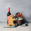 Gingerbread Man & Wine Gift Set from New York City Baskets - New York City Delivery