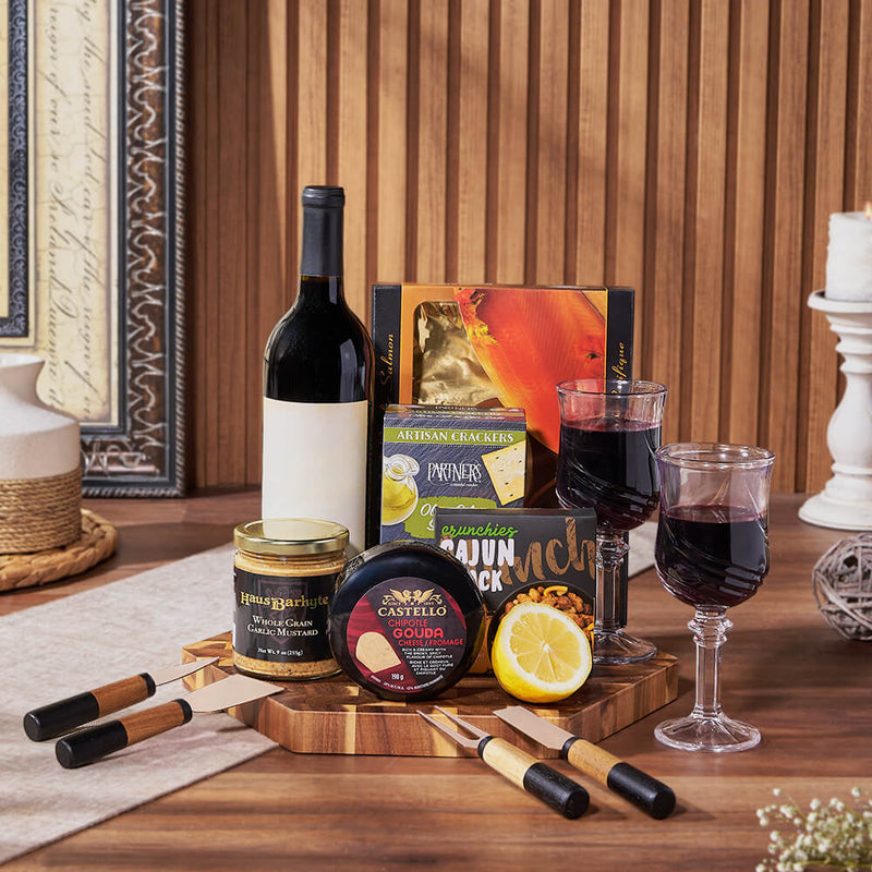 A Great Catch Wine Board, wine gift, wine, seafood gift, seafood, salmon gift, salmon, New York City delivery