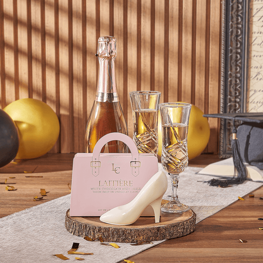 Graduation Champagne Celebration, graduation gift, graduation, chocolate gift, chocolate, champagne gift, champagne, sparkling wine gift, sparkling wine, New York City delivery